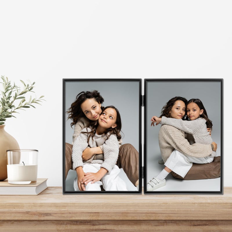 Lawrence Frames Metal Frame, Simply, Black, 5x7 Double - Image 2